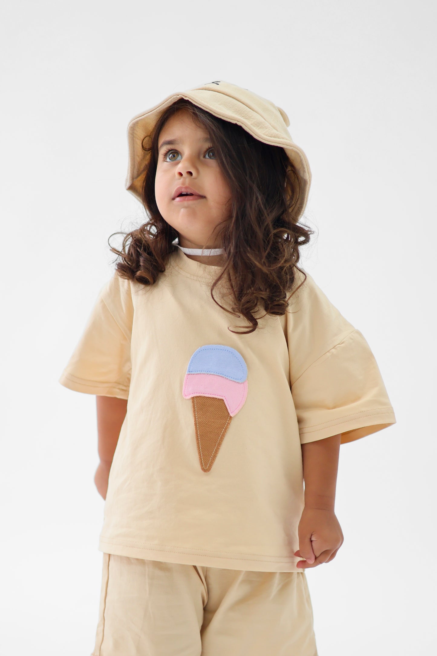 Mini Hearts Ice Cream Set-Beige
