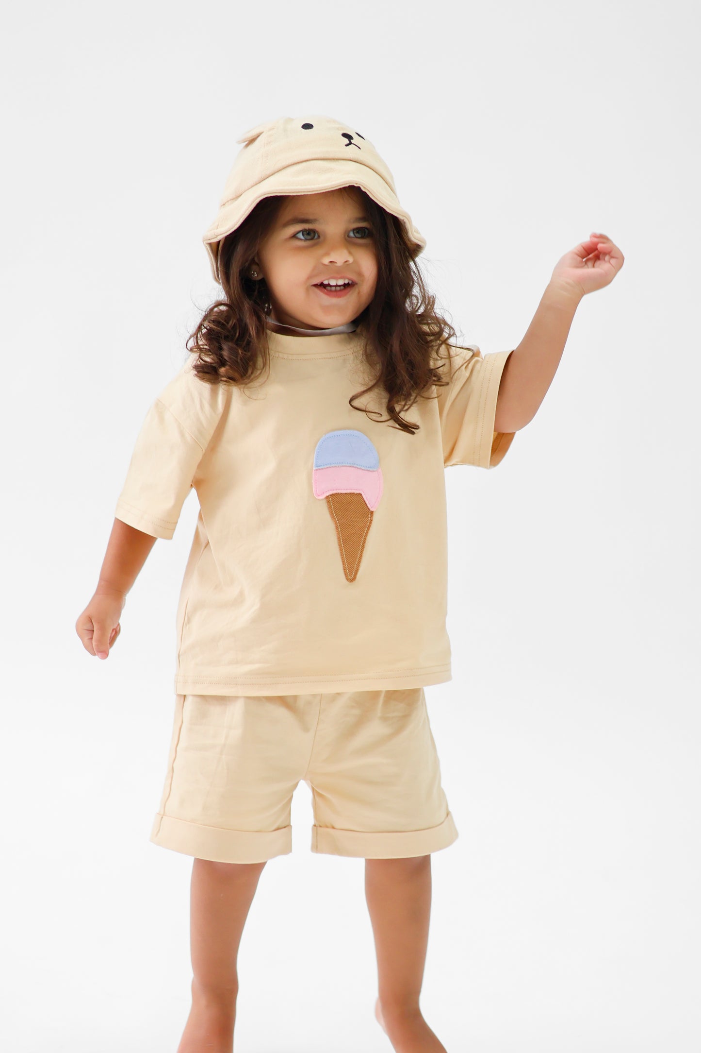 Mini Hearts Ice Cream Set-Beige