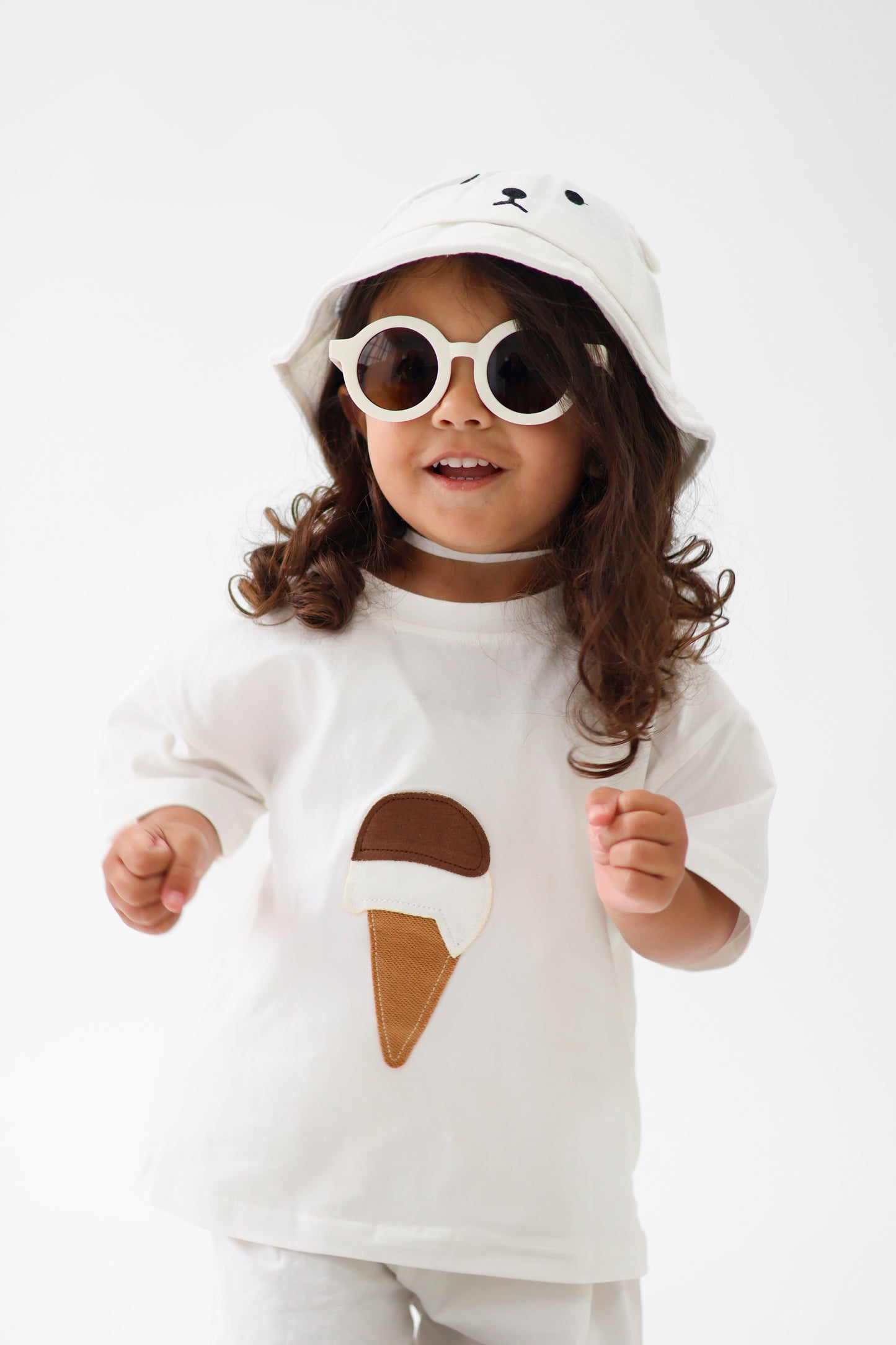 Mini Hearts Ice cream Set-White
